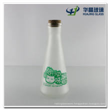 350ml Frozing Decal Beatiful Glass Beverage Bottle, Glass Juice Bottle